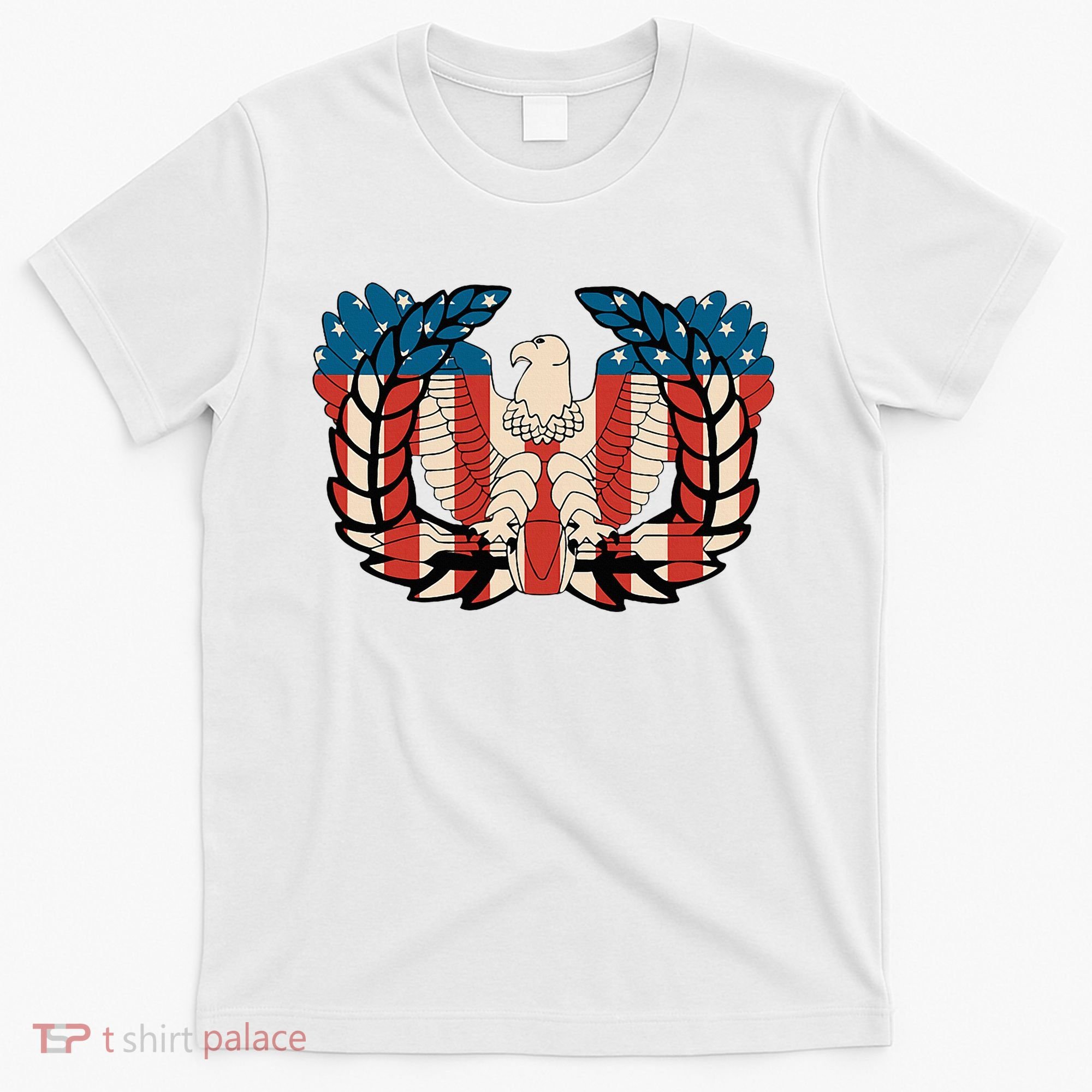 Warrant Officer Corps Eagle Rising Retro Flag T-Shirt