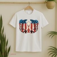 Warrant Officer Corps Eagle Rising Retro Flag T-Shirt thumb 2