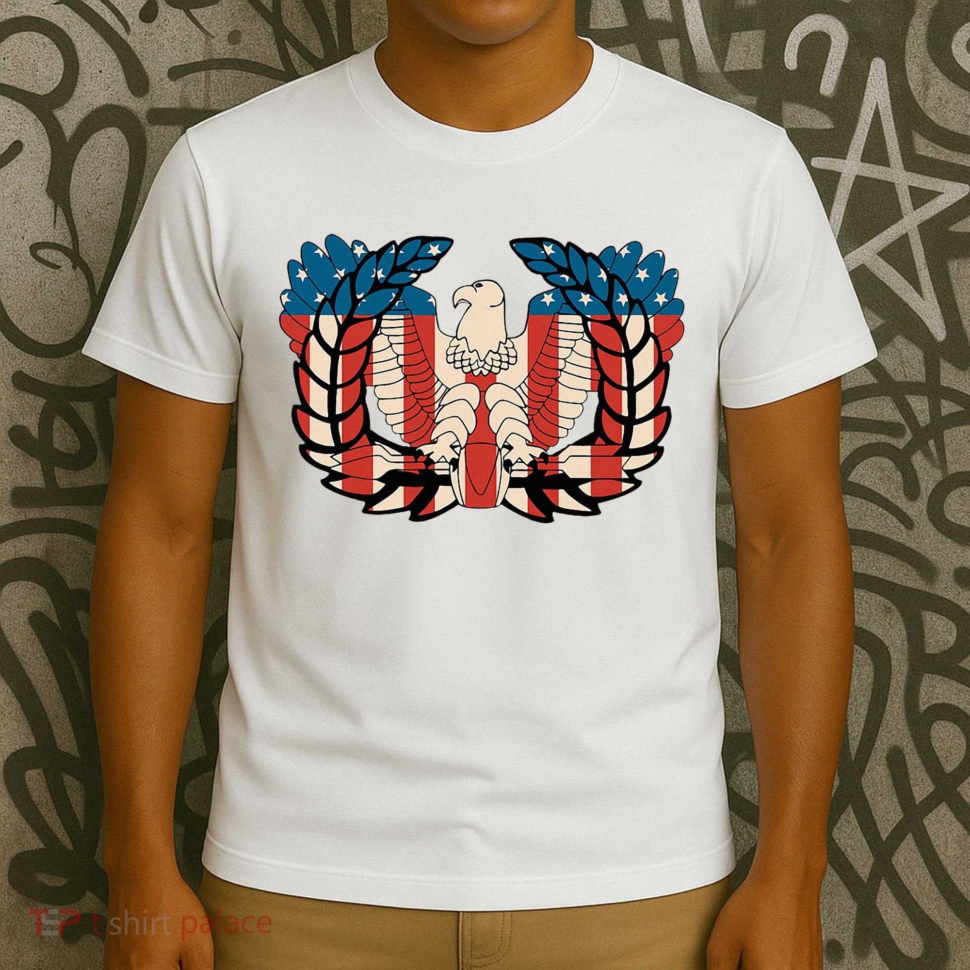 Warrant Officer Corps Eagle Rising Retro Flag T-Shirt