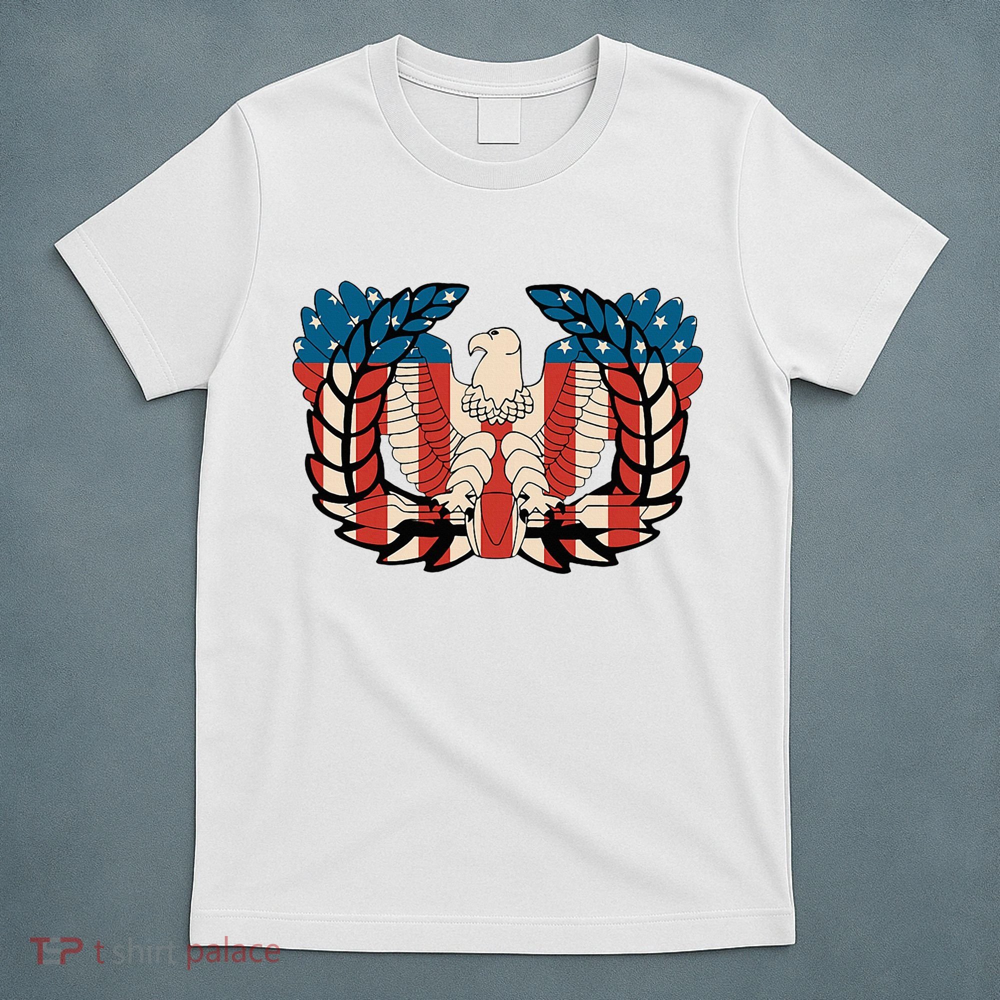 Warrant Officer Corps Eagle Rising Retro Flag T-Shirt