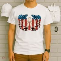 Warrant Officer Corps Eagle Rising Retro Flag T-Shirt thumb 6