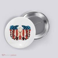 Warrant Officer Corps Eagle Rising Retro Flag Button thumb 0