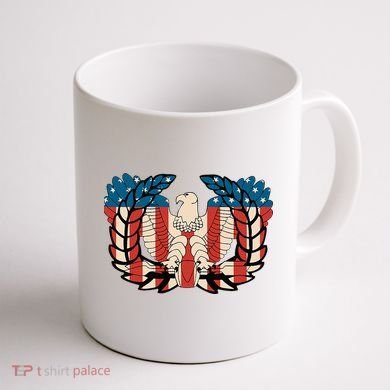 Warrant Officer Corps Eagle Rising Retro Flag Coffee Mug back