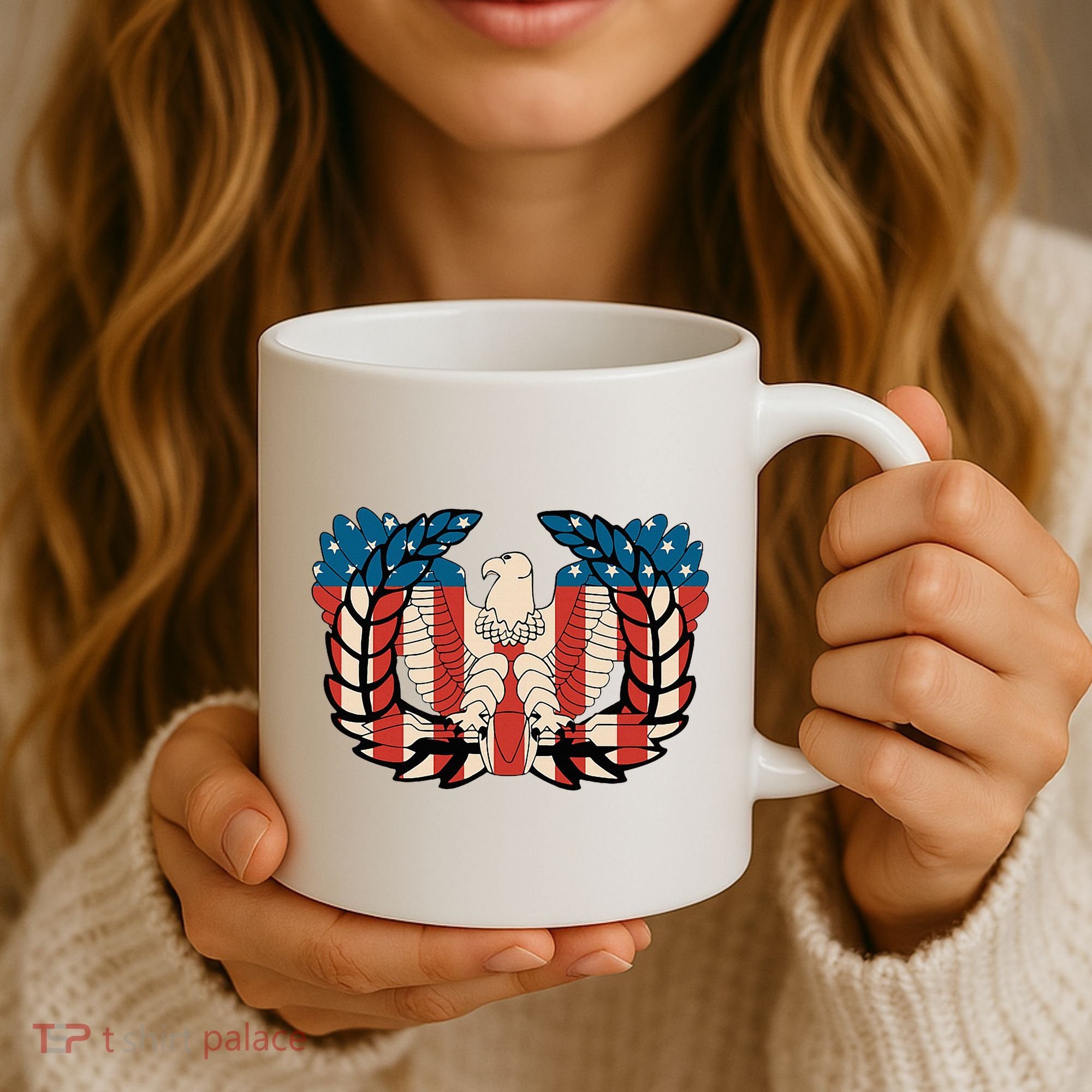 Warrant Officer Corps Eagle Rising Retro Flag Coffee Mug