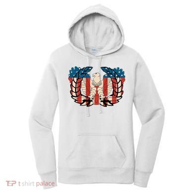 Warrant Officer Corps Eagle Rising Retro Flag Women's Hoodie