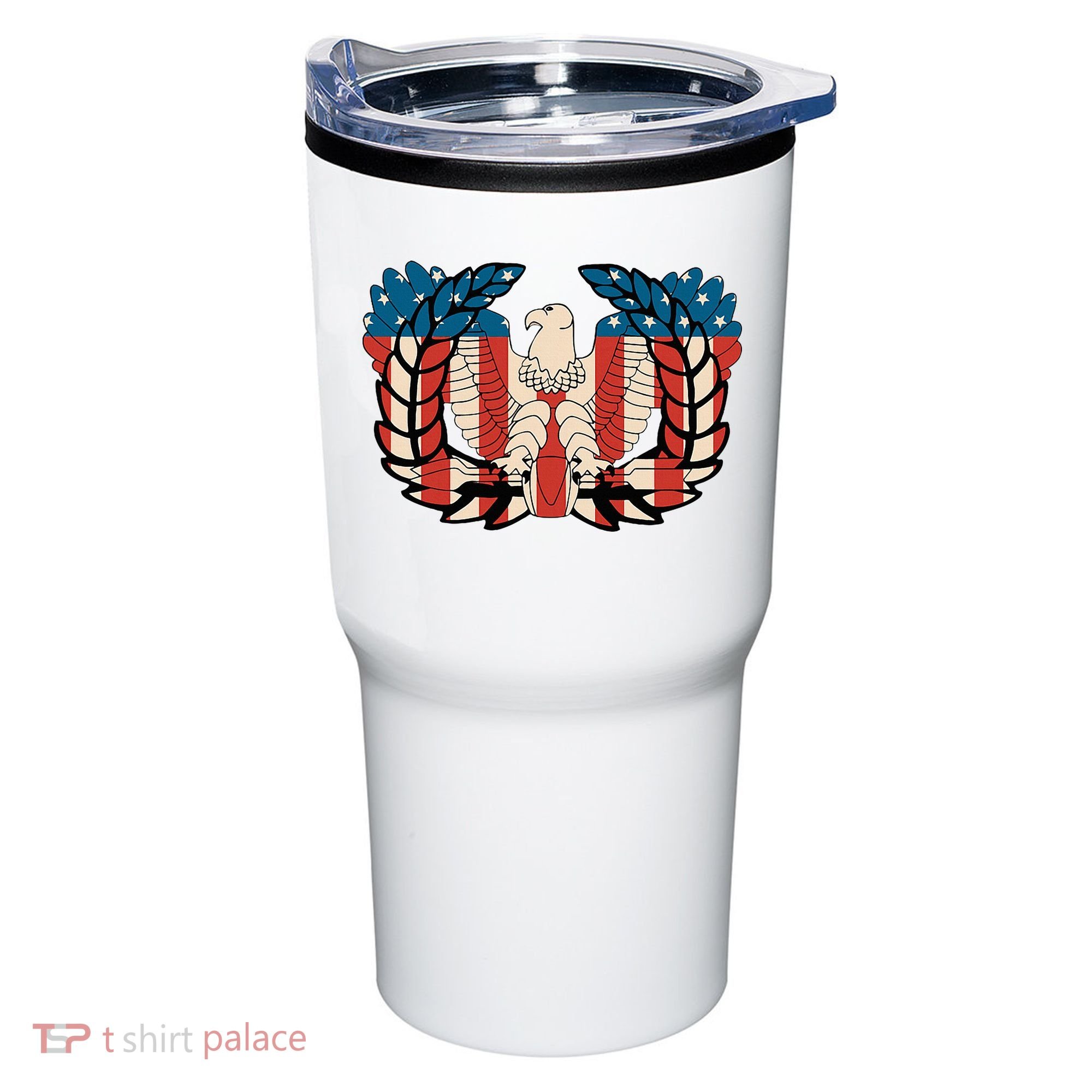 Warrant Officer Corps Eagle Rising Retro Flag Tumbler