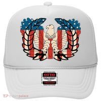 Warrant Officer Corps Eagle Rising Retro Flag Hat thumb 0
