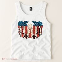 Warrant Officer Corps Eagle Rising Retro Flag Tank Top thumb 2