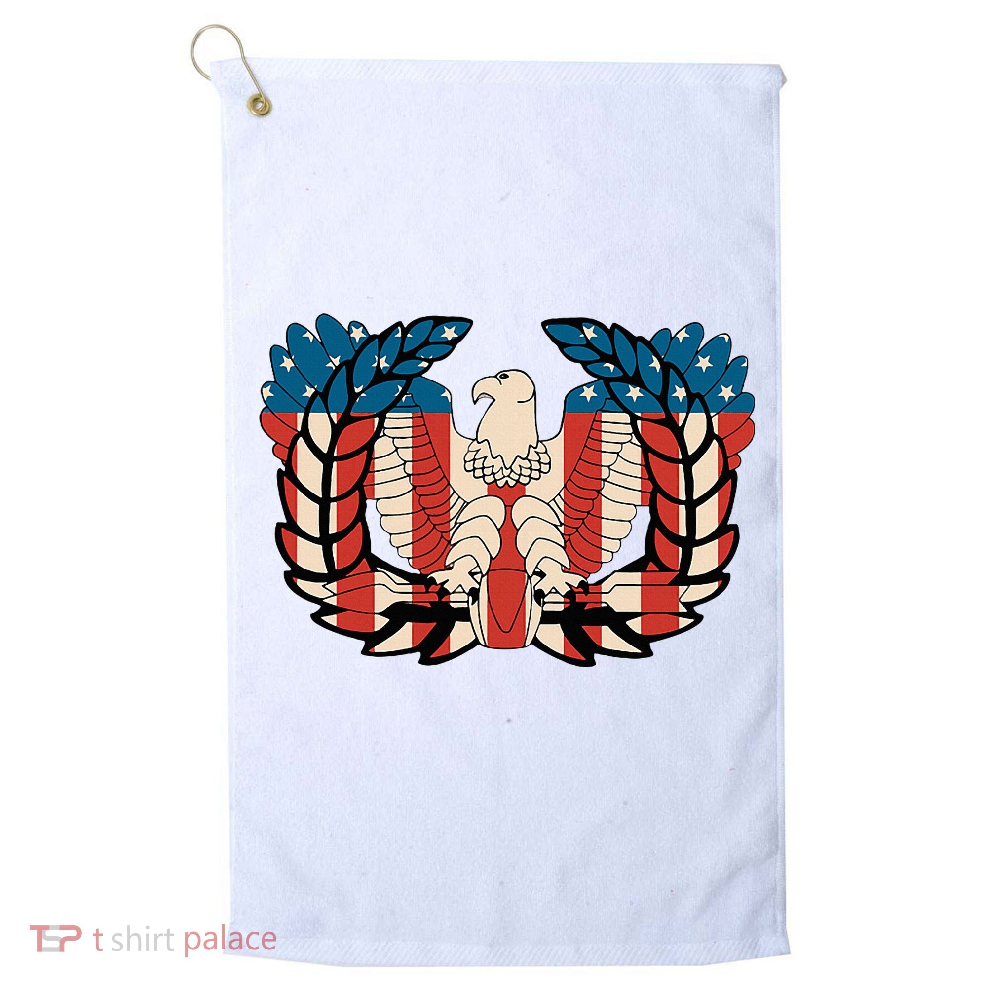 Warrant Officer Corps Eagle Rising Retro Flag Golf Towel