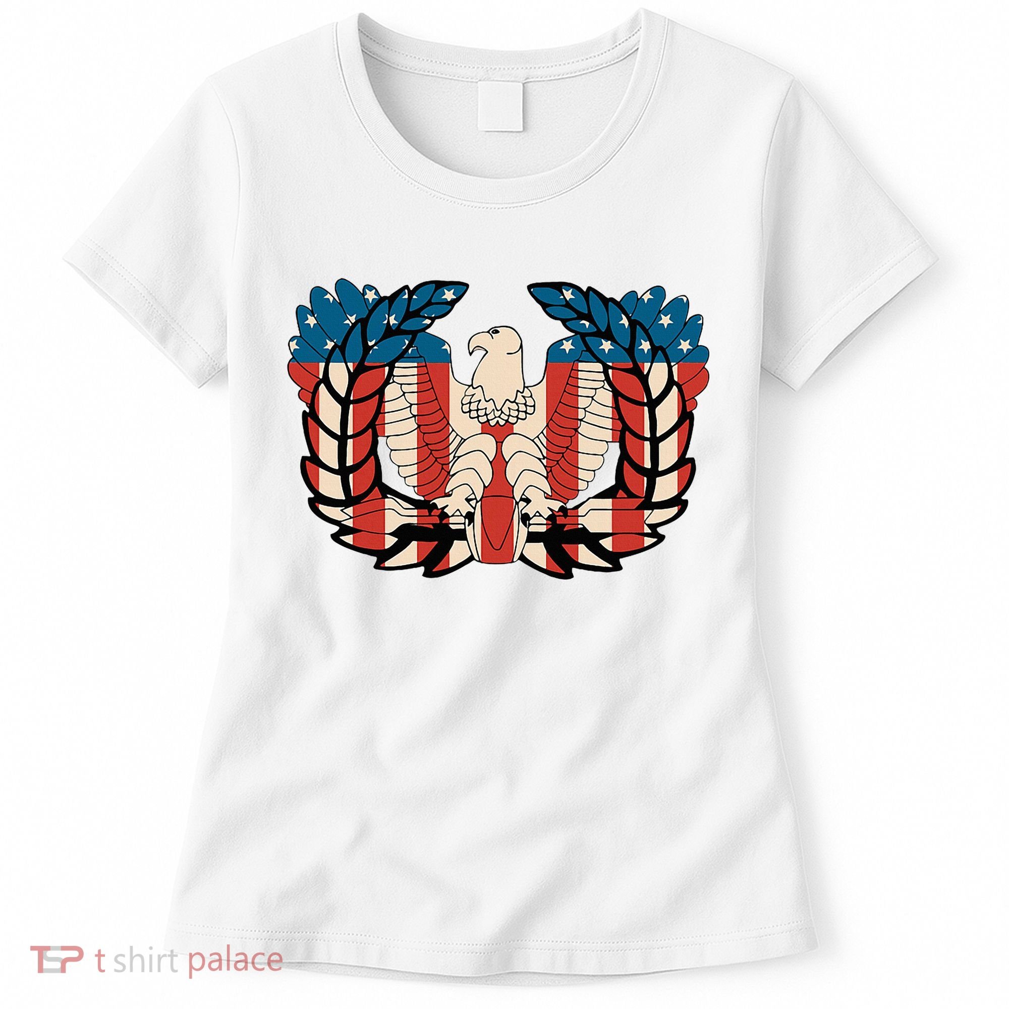 Warrant Officer Corps Eagle Rising Retro Flag Women's T-Shirt