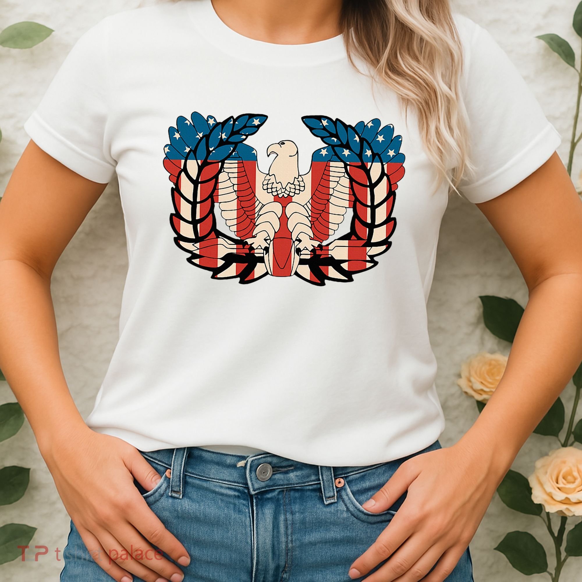 Warrant Officer Corps Eagle Rising Retro Flag Women's T-Shirt