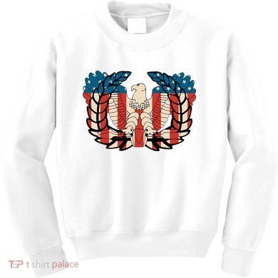 Warrant Officer Corps Eagle Rising Retro Flag Kids Sweatshirt