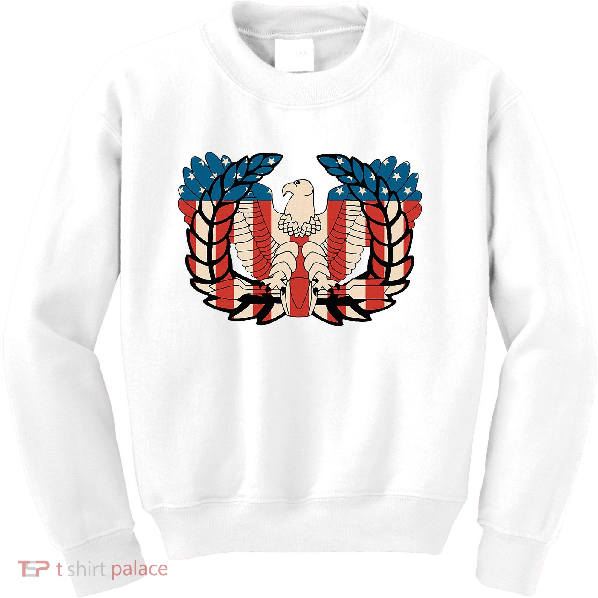 Warrant Officer Corps Eagle Rising Retro Flag Kids Sweatshirt