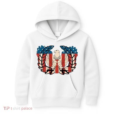 Warrant Officer Corps Eagle Rising Retro Flag Kids Hoodie