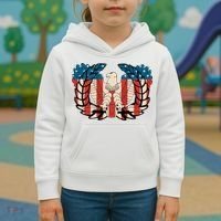 Warrant Officer Corps Eagle Rising Retro Flag Kids Hoodie thumb 3