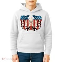 Warrant Officer Corps Eagle Rising Retro Flag Kids Hoodie thumb 4