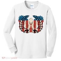 Warrant Officer Corps Eagle Rising Retro Flag Kids Long Sleeve Shirt thumb 0