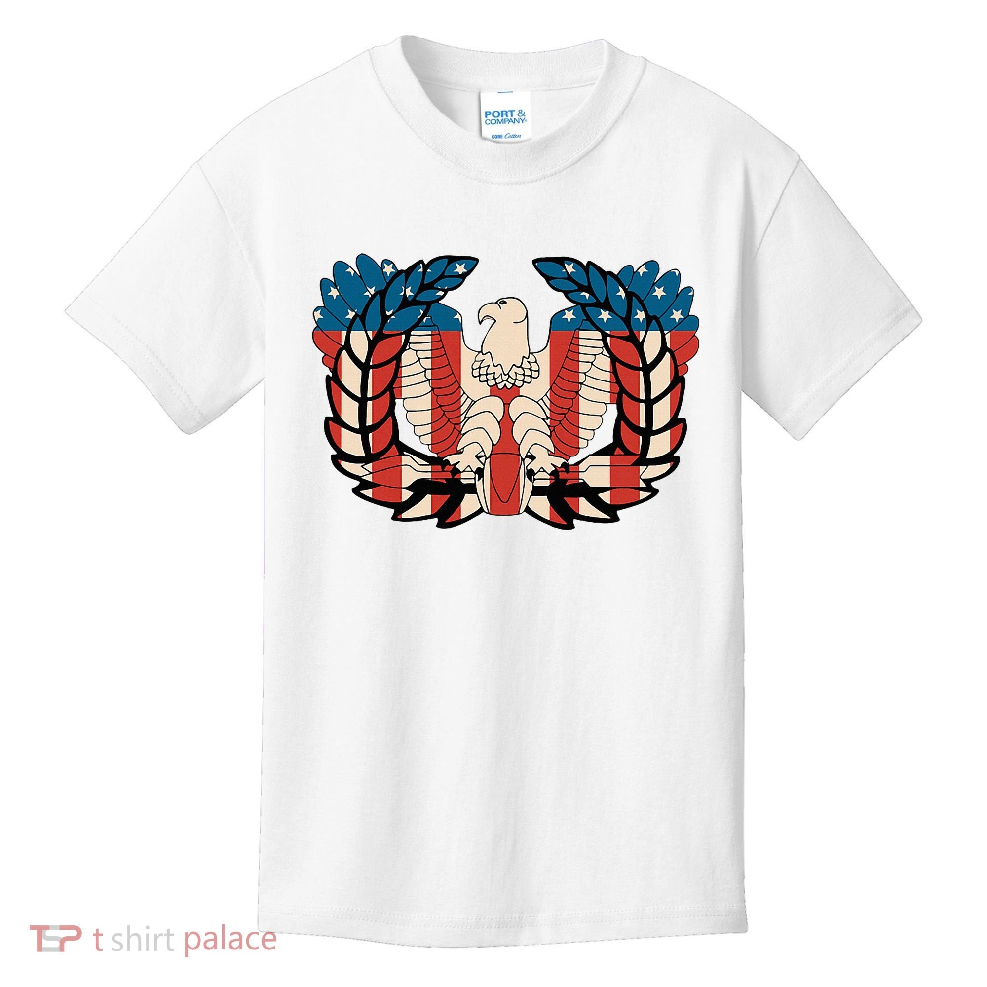 Warrant Officer Corps Eagle Rising Retro Flag Kids T-Shirt