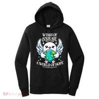 Wings Of Courage World Of Hope World Refugee Day Dove Earth Gift Women's Hoodie thumb 0