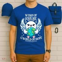 Wings Of Courage World Of Hope World Refugee Day Dove Earth Gift T-Shirt thumb 6