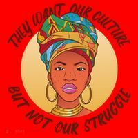 Want Our Culture Not Our Struggle African Female Santa Hat thumb 1