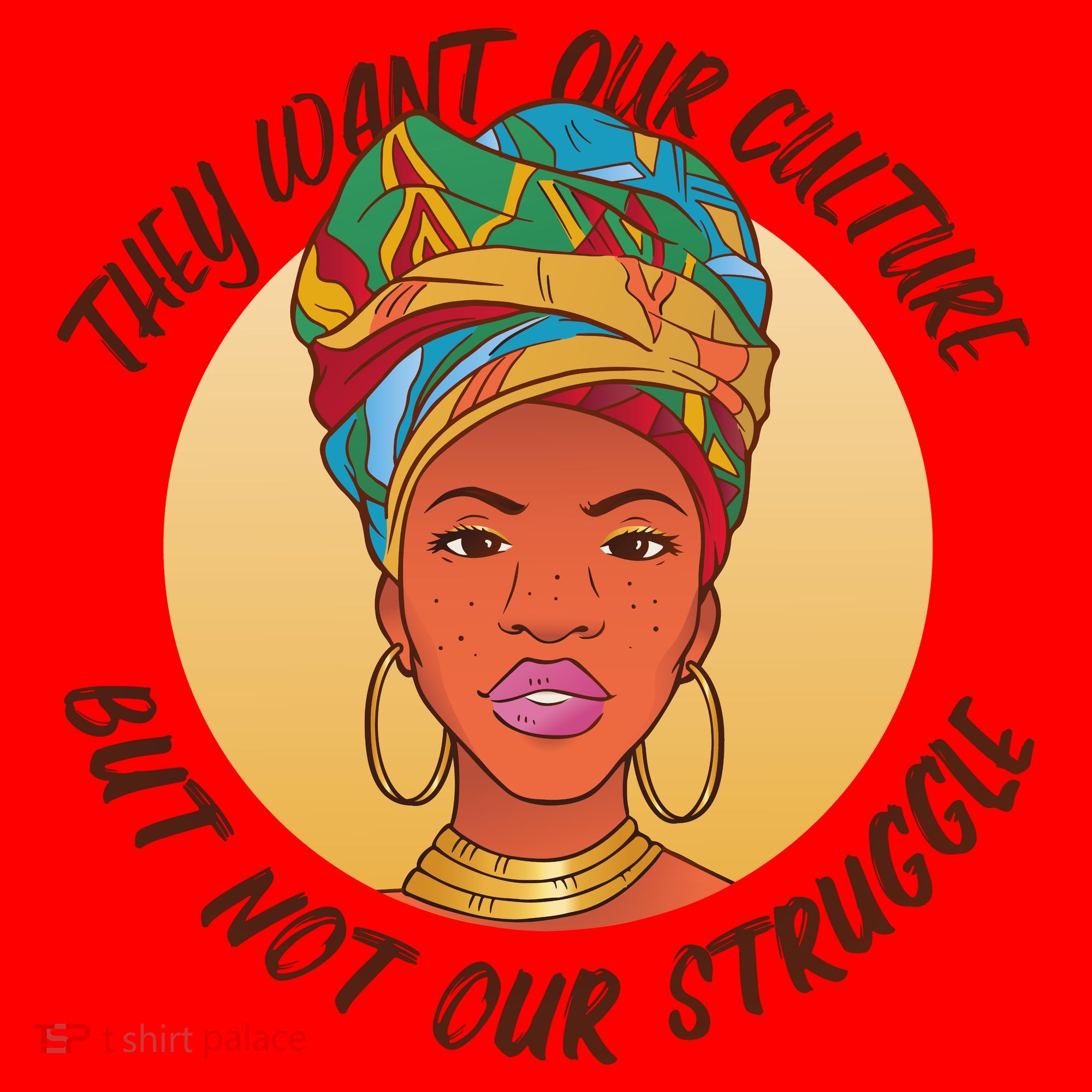 Want Our Culture Not Our Struggle African Female Santa Hat
