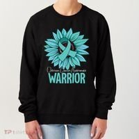 Warrior Ovarian Cancer Awareness Women's Sweatshirt thumb 0