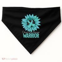 Warrior Ovarian Cancer Awareness USA-Made Doggie Bandana thumb 0