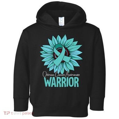 Warrior Ovarian Cancer Awareness Toddler Hoodie