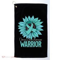 Warrior Ovarian Cancer Awareness Golf Towel thumb 0