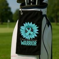 Warrior Ovarian Cancer Awareness Golf Towel thumb 2