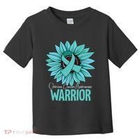 Warrior Ovarian Cancer Awareness Toddler T-Shirt thumb 0