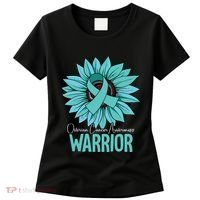 Warrior Ovarian Cancer Awareness Women's T-Shirt thumb 0