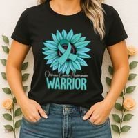 Warrior Ovarian Cancer Awareness Women's T-Shirt thumb 2