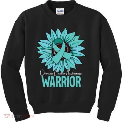 Warrior Ovarian Cancer Awareness Kids Sweatshirt