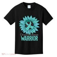 Warrior Ovarian Cancer Awareness Kids T-Shirt thumb 0