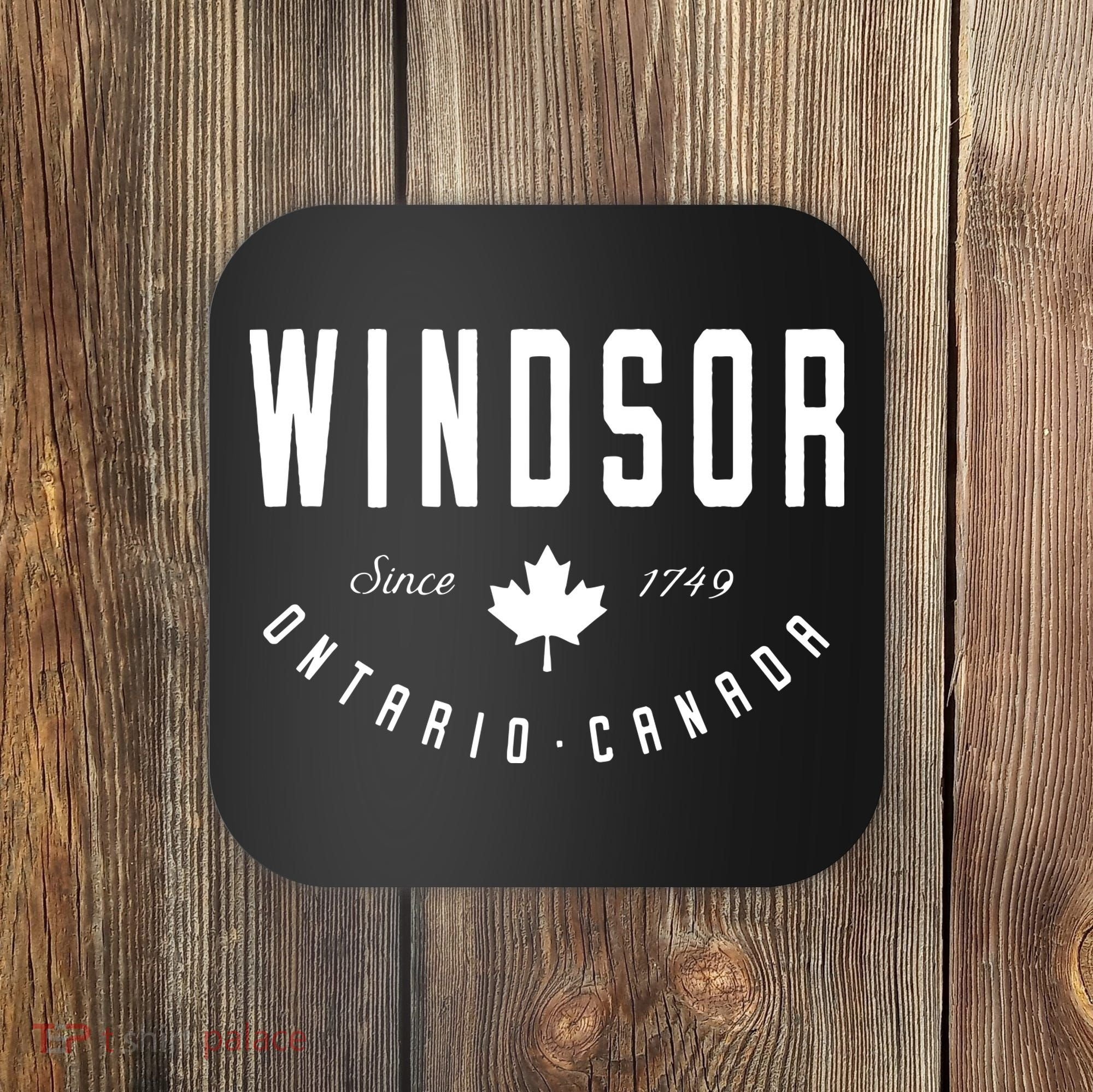 Windsor Ontario Canada Maple Leaf Canadian Gift Coaster
