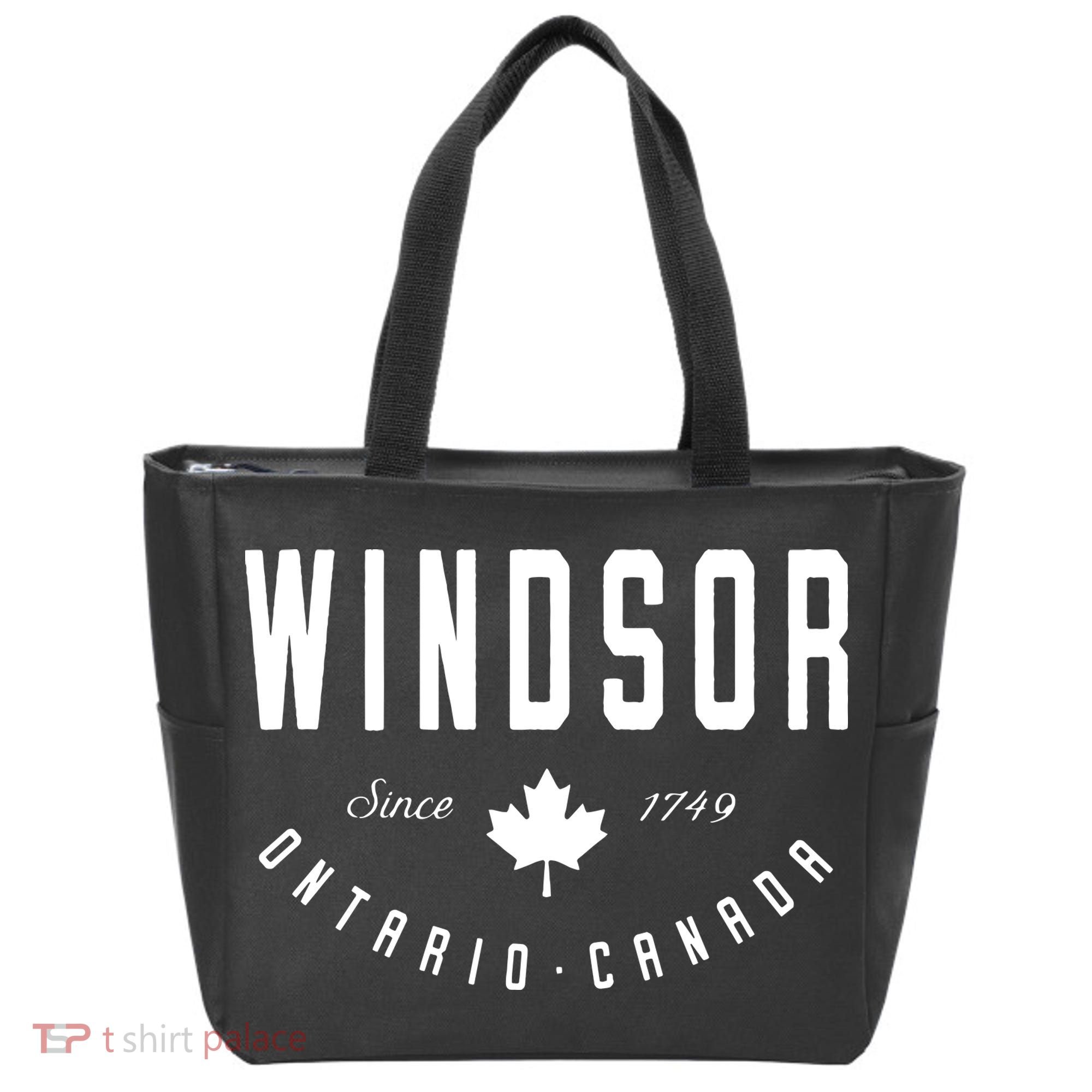 Windsor Ontario Canada Maple Leaf Canadian Gift Tote Bag