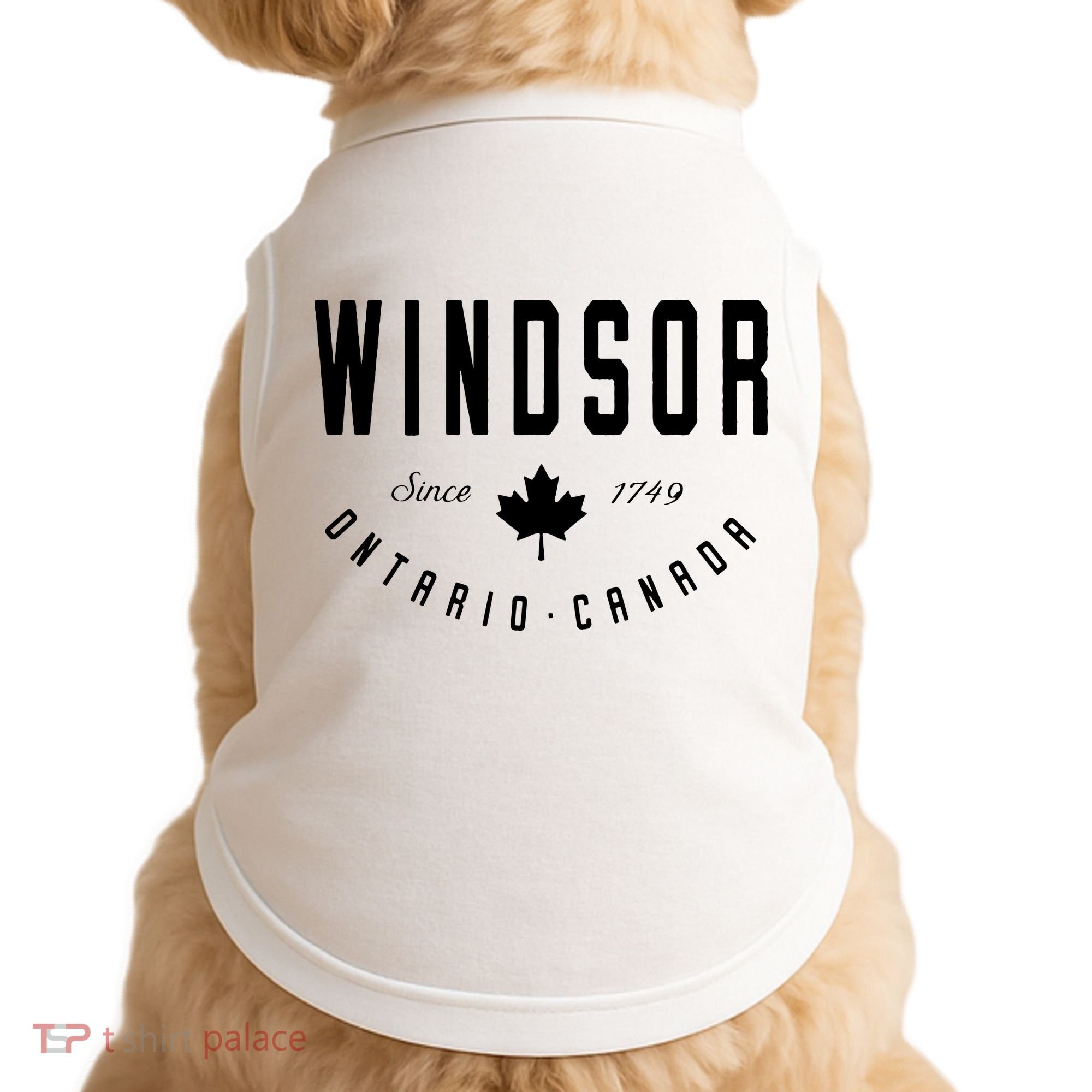 Windsor Ontario Canada Maple Leaf Canadian Gift Doggie Tank