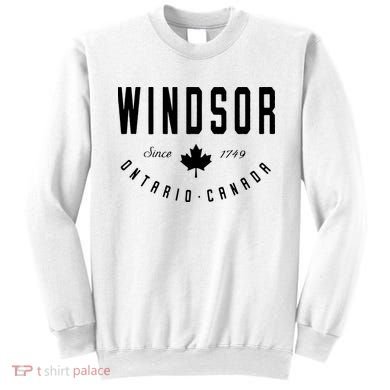 Windsor Ontario Canada Maple Leaf Canadian Gift Sweatshirt