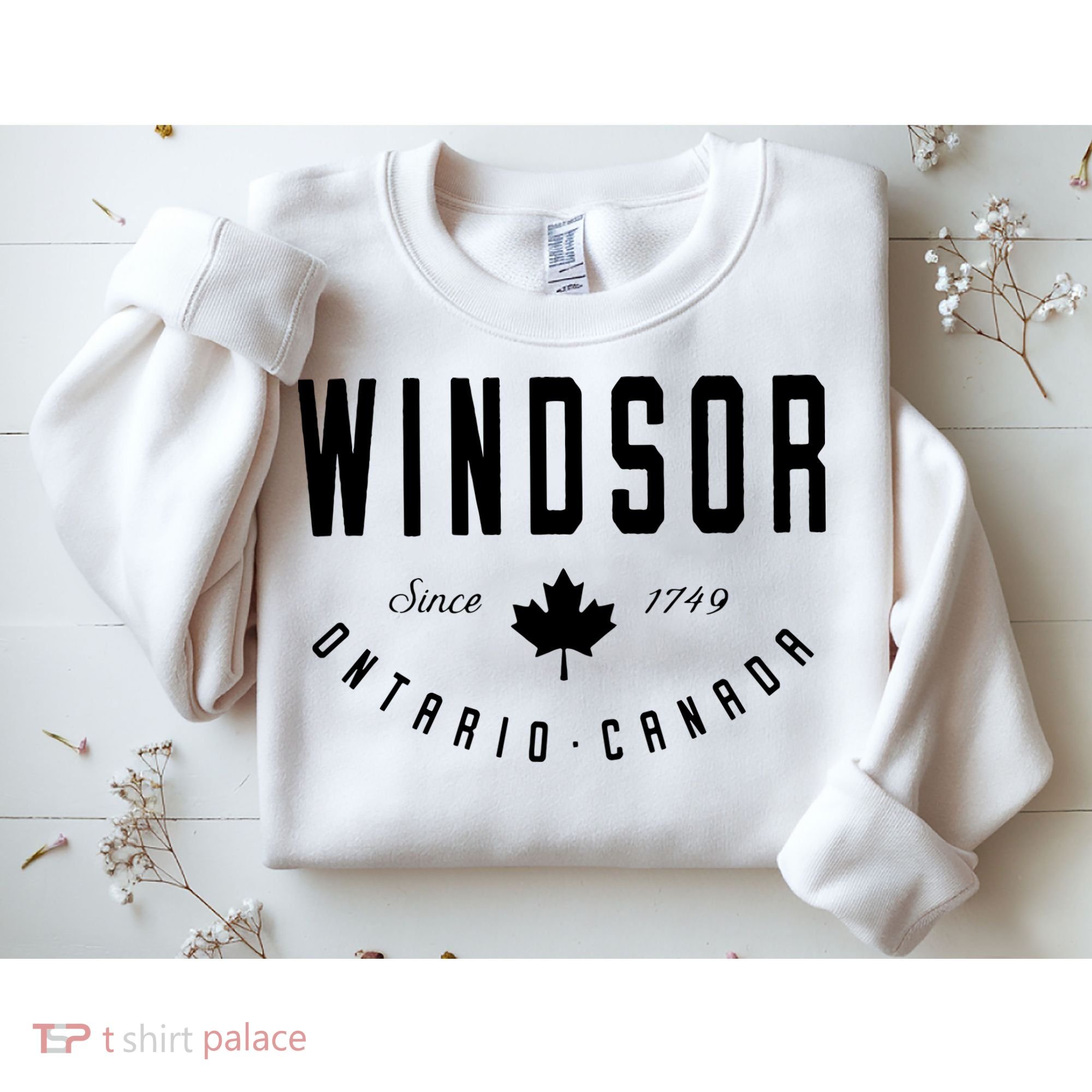 Windsor Ontario Canada Maple Leaf Canadian Gift Sweatshirt