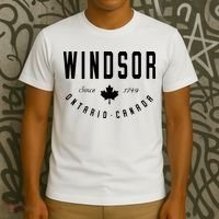 Windsor Ontario Canada Maple Leaf Canadian Gift T-Shirt thumb 3