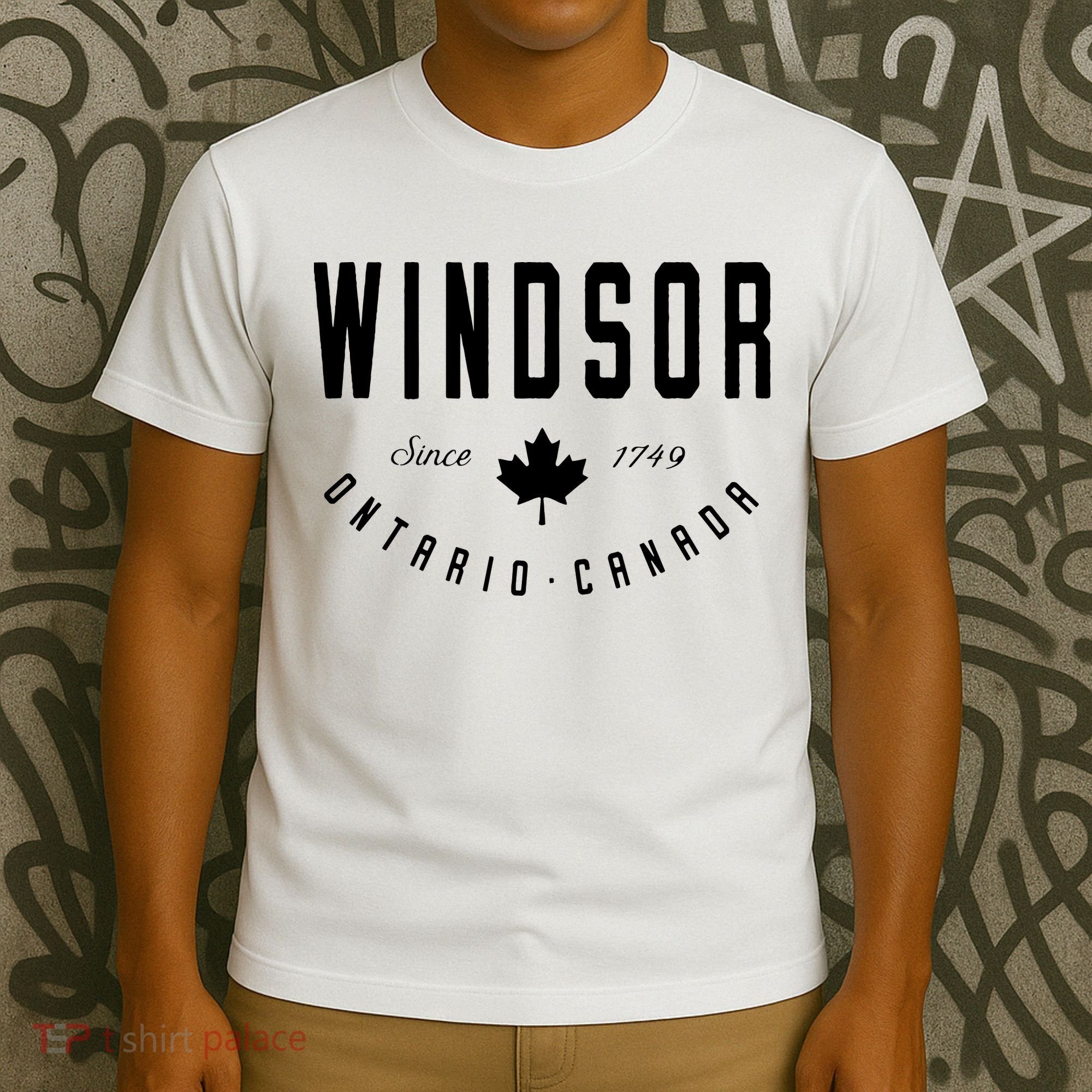 Windsor Ontario Canada Maple Leaf Canadian Gift T-Shirt
