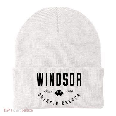Windsor Ontario Canada Maple Leaf Canadian Gift Beanie