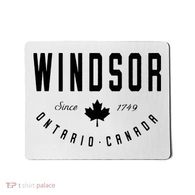 Windsor Ontario Canada Maple Leaf Canadian Gift Mousepad
