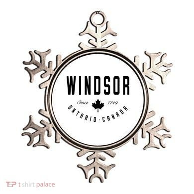 Windsor Ontario Canada Maple Leaf Canadian Gift Ornament