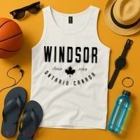 Windsor Ontario Canada Maple Leaf Canadian Gift Tank Top thumb 4
