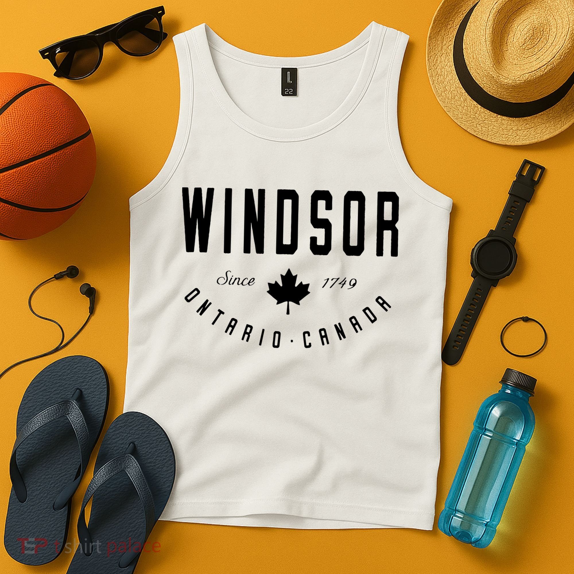 Windsor Ontario Canada Maple Leaf Canadian Gift Tank Top