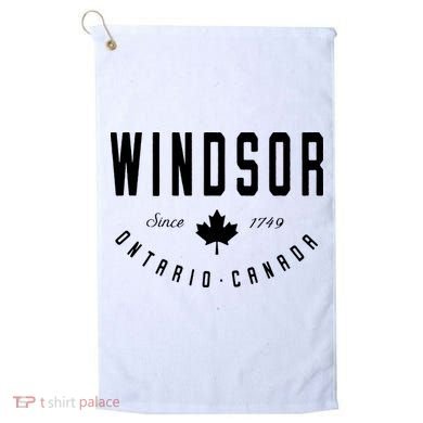 Windsor Ontario Canada Maple Leaf Canadian Gift Golf Towel