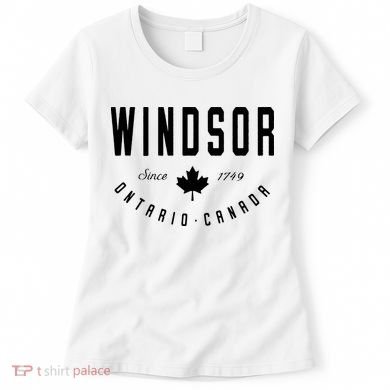 Windsor Ontario Canada Maple Leaf Canadian Gift Women's T-Shirt